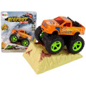 Auto Resorak Z Naciągiem Monster Truck Big Foot Gumowe Opony Rampa Auto Resorak Z Naciągiem Monster Truck Big Foot Gumowe Opony Rampa