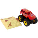Auto Resorak Z Naciągiem Monster Truck Big Foot Gumowe Opony Rampa Auto Resorak Z Naciągiem Monster Truck Big Foot Gumowe Opony Rampa