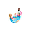 Barbie Doll and Pool Playset, Blonde with Pool, Slide, Towel and Drink Accessories