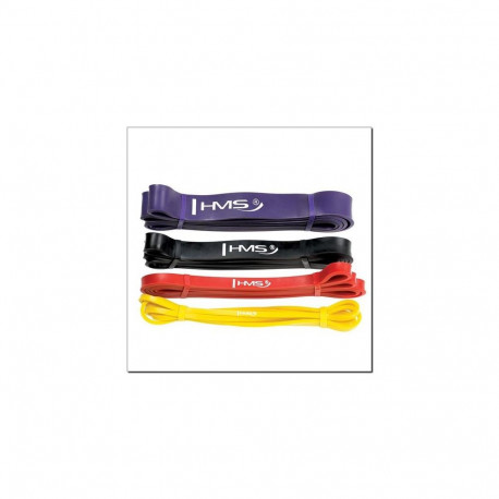 HMS Fitness GU05 SET exercise band Rubber Black, Purple, Red, Yellow