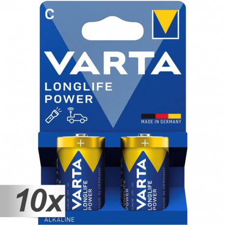 10x2 Varta Longlife Power Baby C LR 14 sisekarp