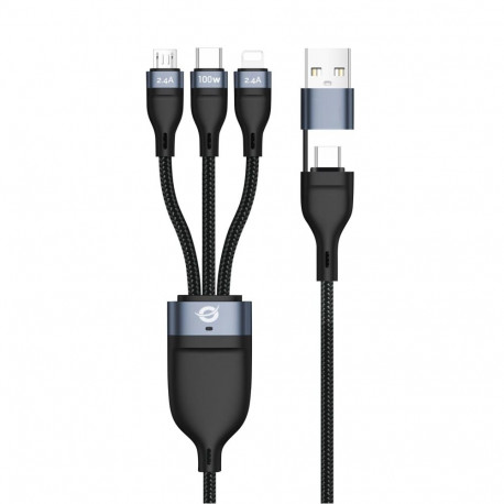 Conceptronic ETTA06B15 3-ühes USB PD 100W 1.5m