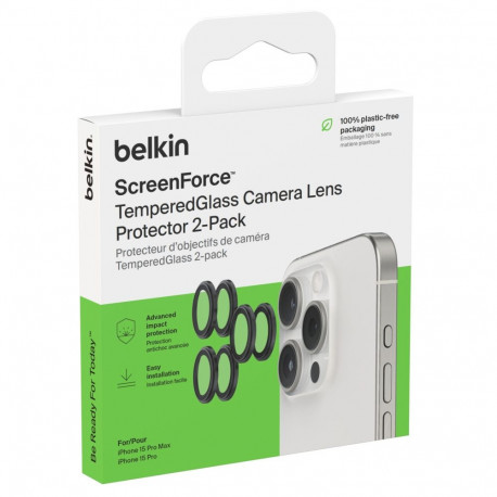 1x2 Belkin kaamera objektiivi kaitseklaas iPhone 15Pro/15ProMax