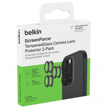 Belkin telefonikaamera kaitseklaas TempGlass iPhone 16 Pro/16 Pro Max 2tk