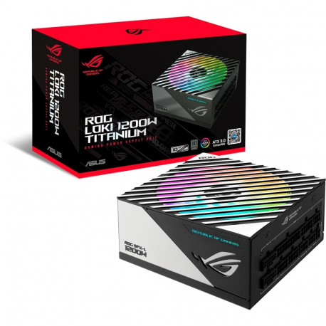 ROG toiteplokk Loki SFX-L 1200W Titanium 1x 12VHPWR 4x PCIe kaablite haldus, valge