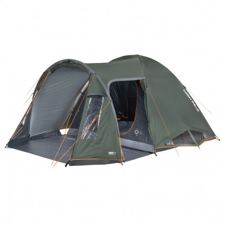 High Peak dome tent Tessin 5.1 (dark green/grey, with tunnel porch, Climate Protection 80)