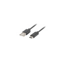 Lanberg USB Type-C to USB Type-A 2.0 Cable, 0.5 m | CA-USBO-10CU-0005-BK | USB Type-C to USB Type-A