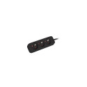 Lanberg toitekaabel pikendus, 3× prantsuse pistikupesa kvaliteetne vask, 3 m | PS0-03E-0300-BK