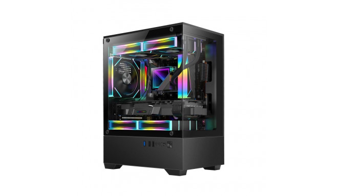 Case|GOLDEN TIGER|Raider SL-2|MiniTower|Case product features Transparent panel|Not included|Colour 