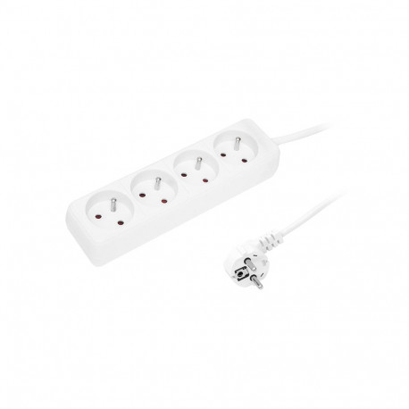 98-715# Przedłużacz sieciowy pr-470p 4-gniazda z uziemieniem 3m biały 3x1,5mm