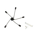 ZD74A NOWOCZESNA LAMPA ŻYRANDOL 5 CZARNY