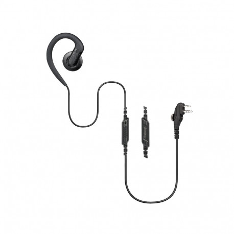 EM-3449- H2/SC/1W 1 wire swivel C shape earpiece with inline PTT mic for ,with removable eartip, for