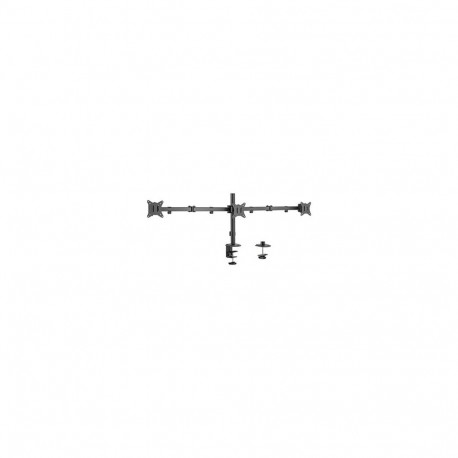 GEMBIRD lauakinnitusarm MA-D3-01 kolmele monitorile, reguleeritav, 17-27inch, kuni 7kg