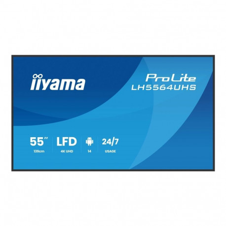 iiyama infoekraan LH5564UHS-B1AG 139.7cm (55") Wi-Fi 500cd/m² 4K Ultra HD sisseehitatud protsessor A