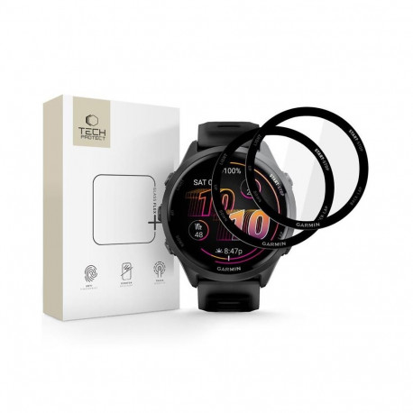 SZKŁO HYBRYDOWE TECH-PROTECT GLASS FLEX+ 2-PACK GARMIN FORERUNNER 970 / 570 (47 MM) BLACK