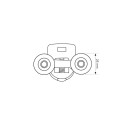 DOUBLE UPPER ROLLERS 25MM CHROME 2PCS