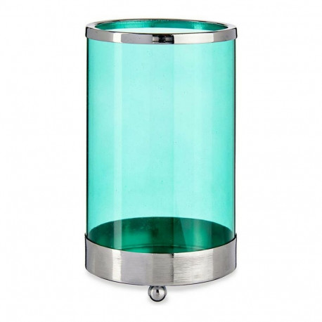 Svijećnjak Gift Decor SW120612B SW120612B Sinine Hõbedane Hõbe Metall Klaas 9,7 x 16,5 x 9,7 cm Sili