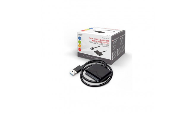 SAVIO AK-39 USB 3.0 - SATA III adapter 3.5"/2.5" ketastele toiteallikaga must