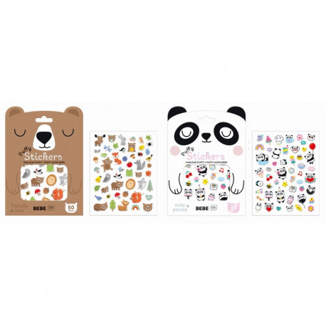 Kleebis Puffy 50tk BEBE Friends, assortii Interdruk