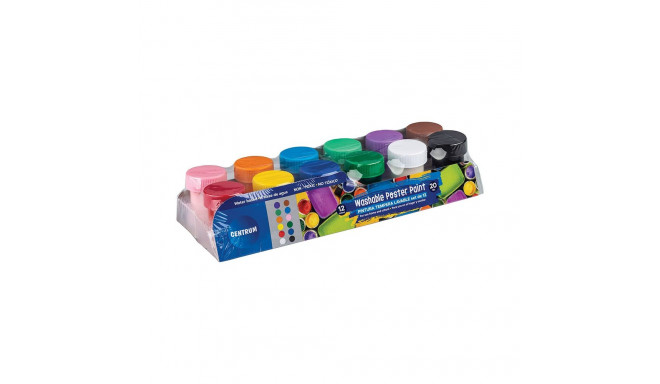 Guaššvärvid 12 värvi 20ml, alusel, Centrum