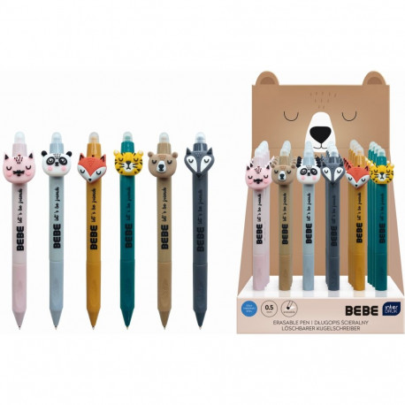 Tindipliiats 0,5 kustutatav klõpsuga BEBE Friends assortii, sinine südamik Interdruk