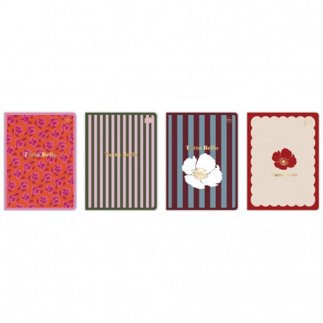 Kaustik A5 80 lehte, 70g,  5x5ruutu, Metallic Tutto Bello  assortii, Interdruk