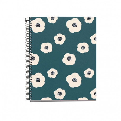 Kaustik A5 100l jooneline spiraal 2-ne augustus 4-värvi register Green Keept It Simple Miquelrius