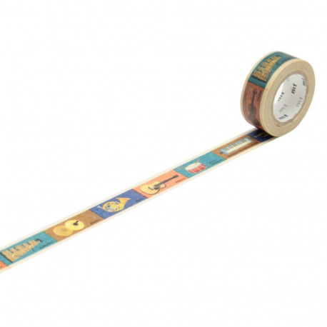 Paberteip dekoreerimiseks Washi teip mt for kids 15mmx7m instrument