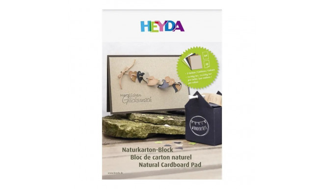 Käsitöökartong A4 90g/220g 10+10lehte pakis, Natural (erivärvi)