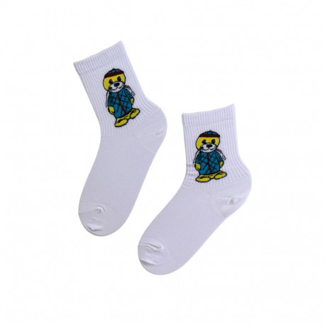 SOKISAHTEL VIDRIK valged puuvillased sokid 444, 446