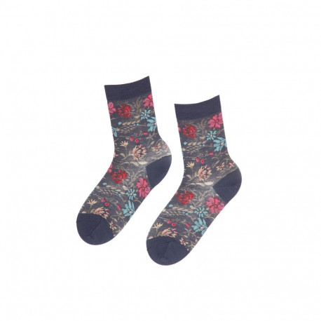 SOKISAHTEL MIINA tumesinised meriinovillased sokid naistele 444