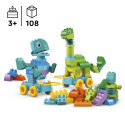 LEGO DUPLO Kolm ühes: dinosaurused ratastel