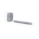 Sharp | 3.1.2 Dolby Atmos/DTS:X Soundbar with Wireless Subwoofer | HT-SBW53121(SL) | 550 W | Bluetoo