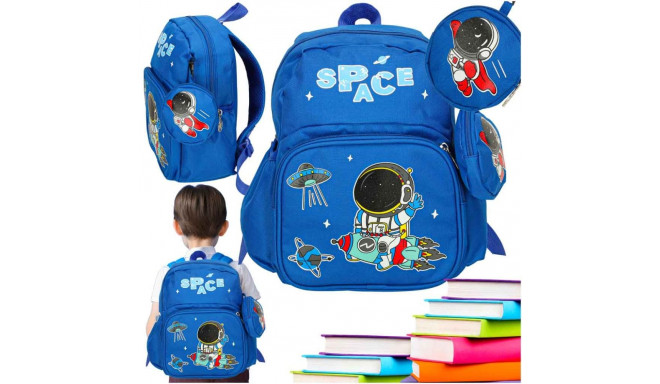 Lasteaia kooli seljakott laste astronaut 30x14x23cm