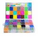 Kiddyz 4400pcs Bracelet Making Kit Rubber Bands Hooks Clips & Charms Organized Storage Box Multicolo