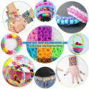 Kiddyz 4400pcs Bracelet Making Kit Rubber Bands Hooks Clips & Charms Organized Storage Box Multicolo