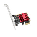 Cudy PE25 2.5G Ethernet PCIe Adapter Realtek Chipset VLAN Jumbo Frame Flow Control Black