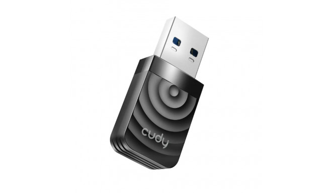 Cudy WU1300S AirMax AC1300 Kahe Bandi WiFi USB Adapter USB 3.0 Suure Kiirus ja Suur Saagis Must