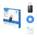 Cudy WU1300S AirMax AC1300 Kahe Bandi WiFi USB Adapter USB 3.0 Suure Kiirus ja Suur Saagis Must