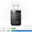 Cudy WU1300S AirMax AC1300 Dual Band WiFi USB Adapter USB 3.0 High Speed High Gain Black