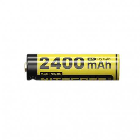 Nitecore NH2400 USB C oplaadbare 1.5V Li ion AA accu set van 4