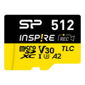 Silicon Power mälukaart microSDXC 512GB Inspire Class C10 UHS-I U3 V30