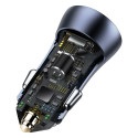 Baseus Golden Contactor Pro kiirlaadija 2x USB 40 W kiirlaadija SCP FCP AFC + USB - USB Type C kaabe
