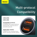 Baseus Golden Contactor Pro kiirlaadija 2x USB 40 W kiirlaadija SCP FCP AFC + USB - USB Type C kaabe