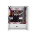 Arvutikarp Darkflash DRX70 GLASS + 4 RGB ventilaatorit (valge)