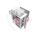 Arvutikarp Darkflash DRX70 GLASS + 4 RGB ventilaatorit (valge)