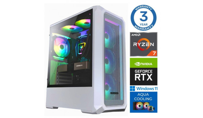 INTOP AQUA Ryzen 7 8700F 64GB DDR5 500SSD M.2 NVME RTX5060Ti 16GB WIN11Pro