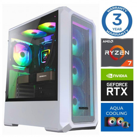 INTOP AQUA Ryzen 7 7700X 32GB DDR5 2TB SSD M.2 NVME RTX5060Ti 16GB no-OS