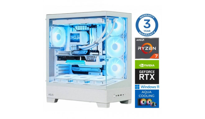 INTOP AQUA Ryzen 7 7700X 32GB DDR5 1TB SSD M.2 NVME RTX5060Ti 8GB WIN11