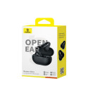 Open-Ear True Wireless Bluetooth 5.4 Earphones Bass 15 Clip with Charging Case, Black